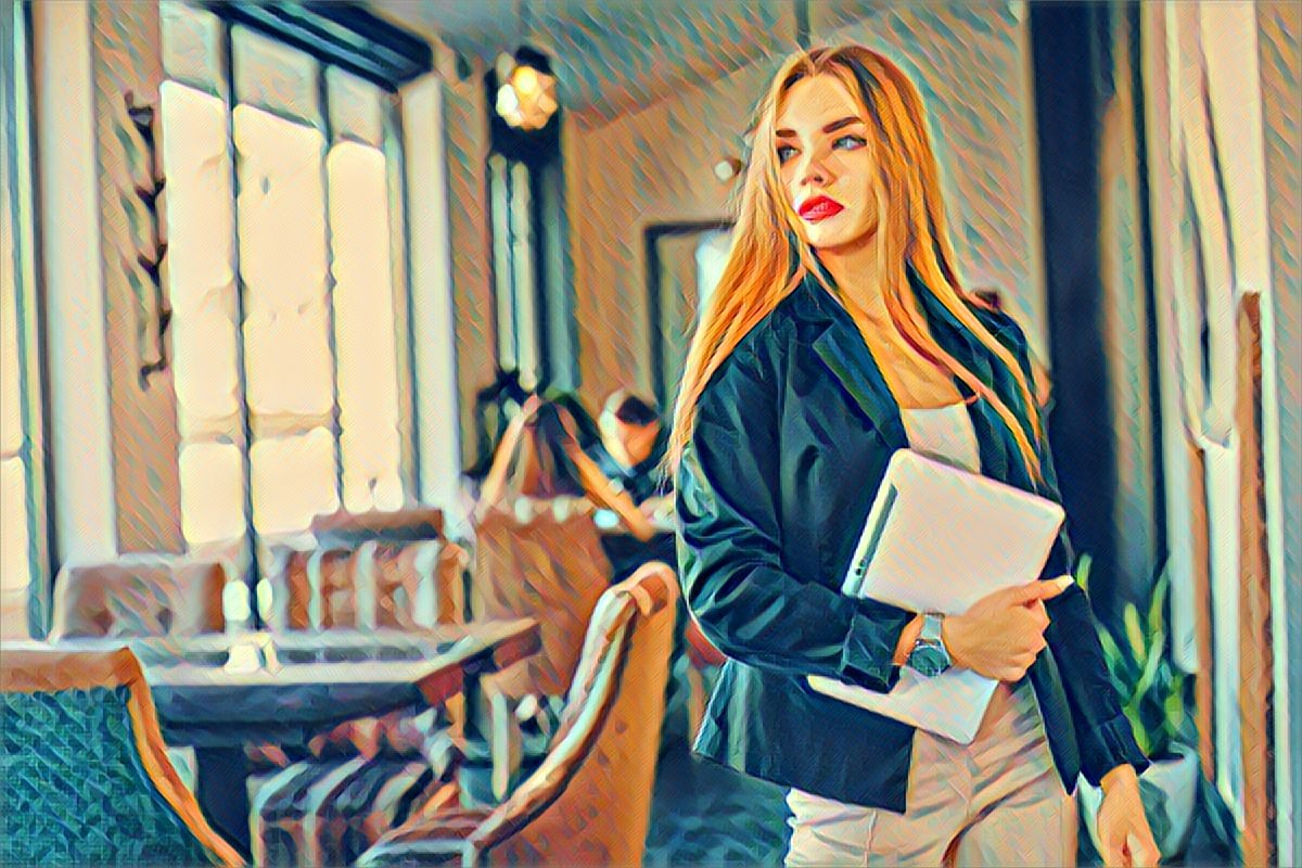 Czarna damska krótka kurtka konduktorka